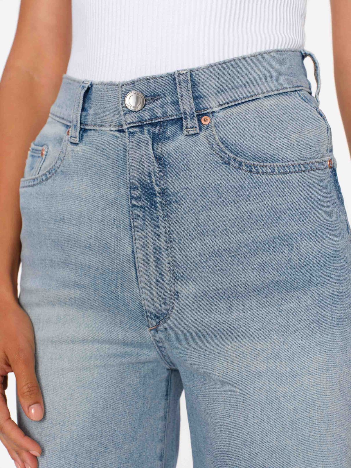 DL 1961 Denim Hepburn Wide Leg Hi Rise in Freshwater