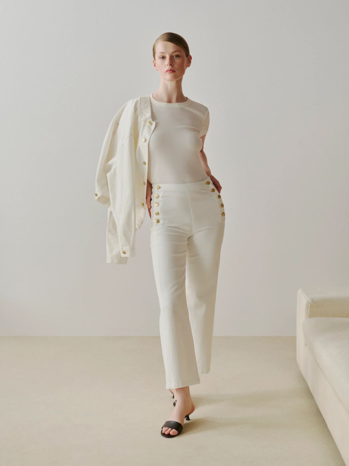 DL 1961 Denim Karmine Refined Wide Leg in Sailor White