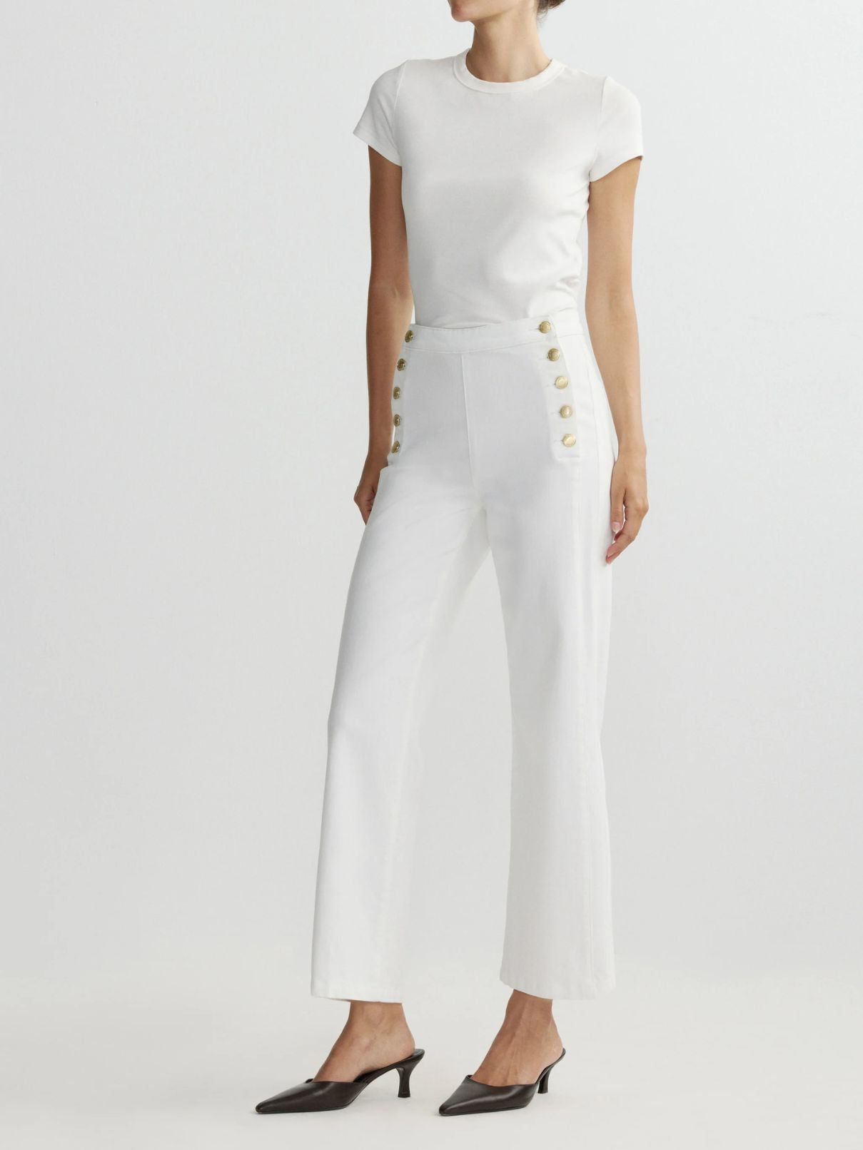 DL 1961 Denim Karmine Refined Wide Leg in Sailor White