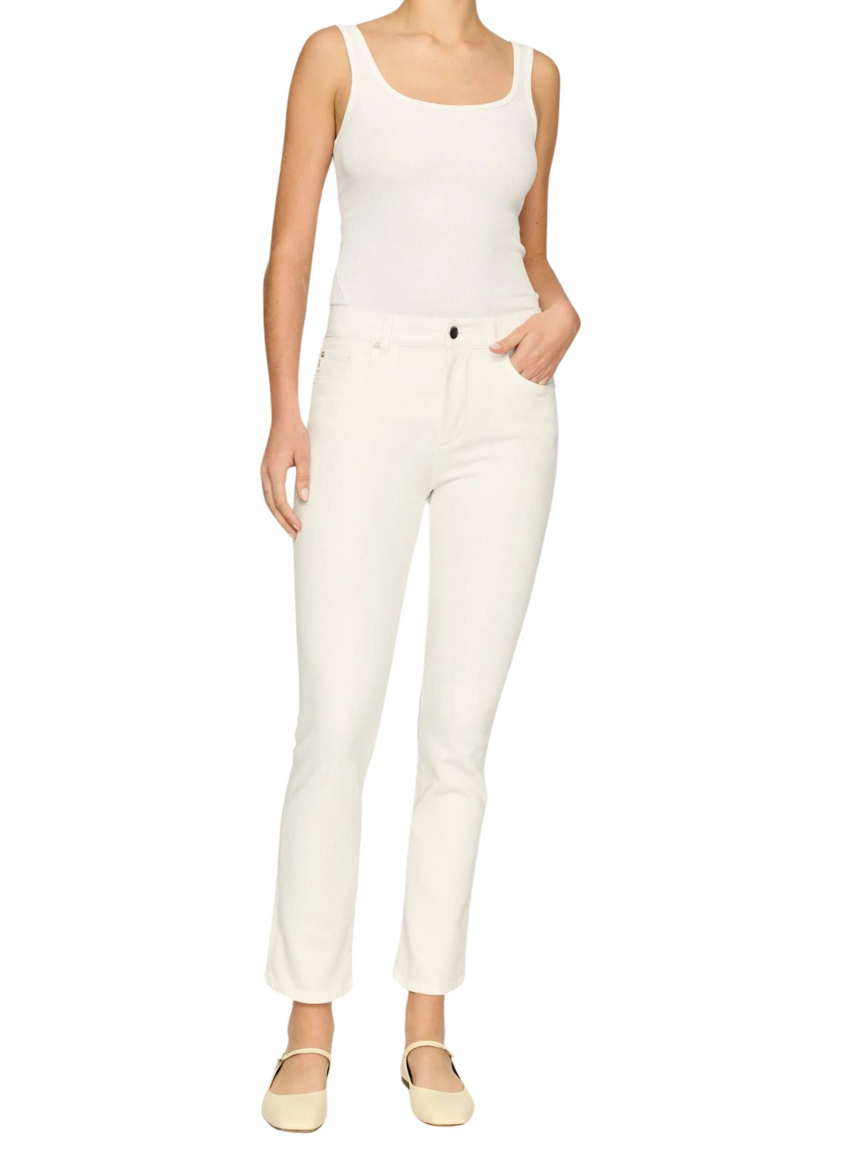 DL 1961 Denim Mara Straight Jean in White