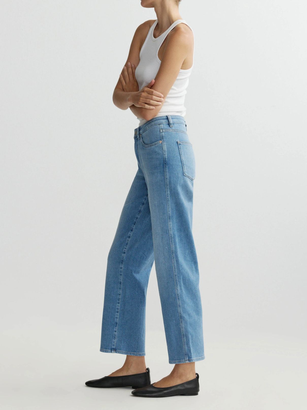 DL 1961 Denim Pippa Refined Wide Leg Ankle in Riverbank Aura