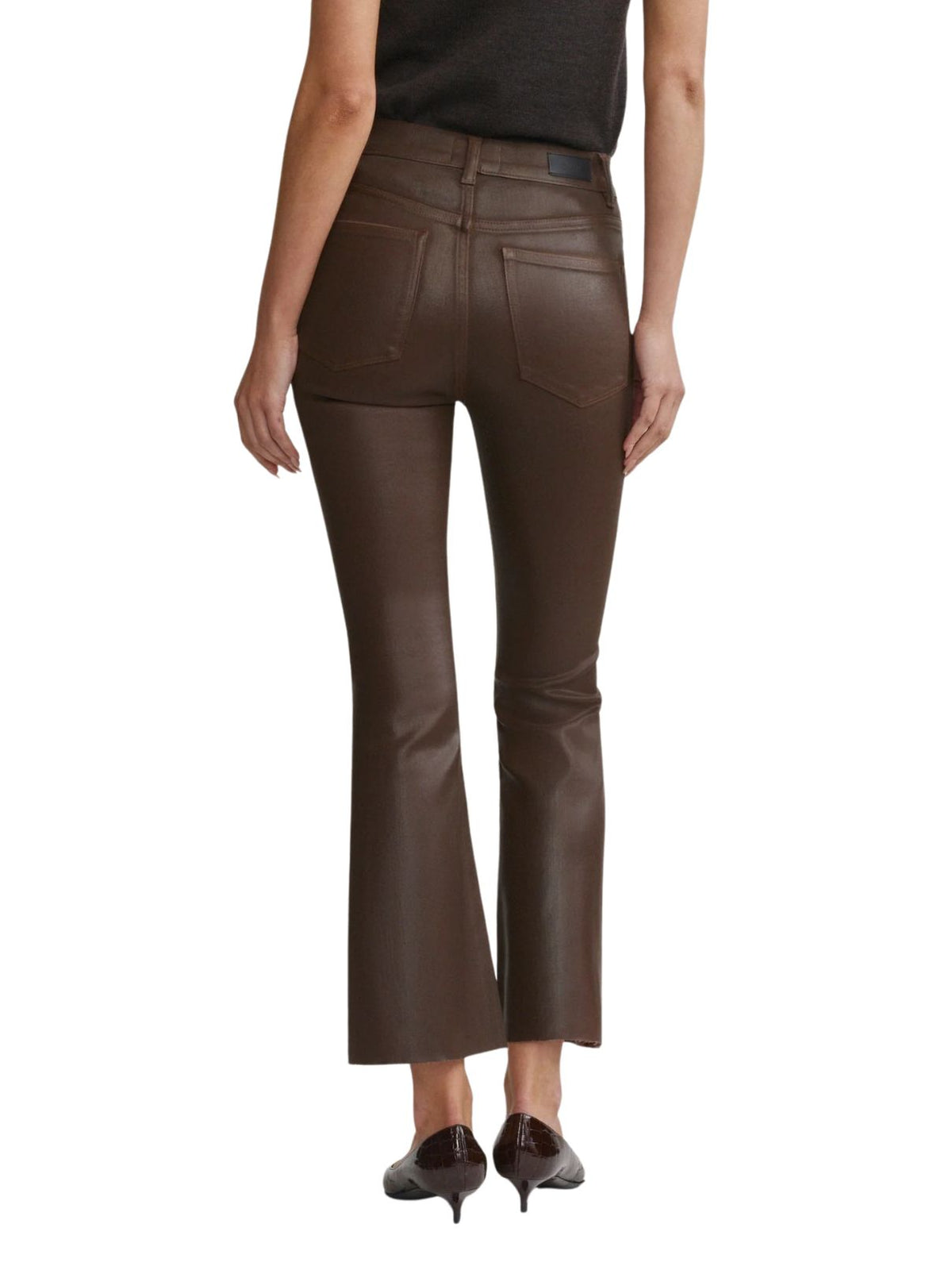 DL1961 Bridget Boot High Rise Crop Jeans in Brownstone Coated