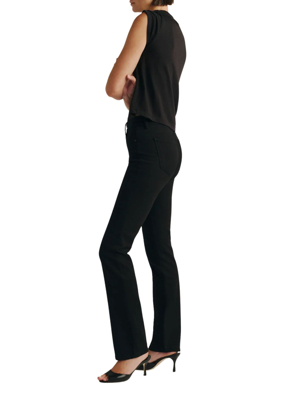 DL1961 Mara Straight Mid Rise Instasculpt™ 31" Jeans in Black