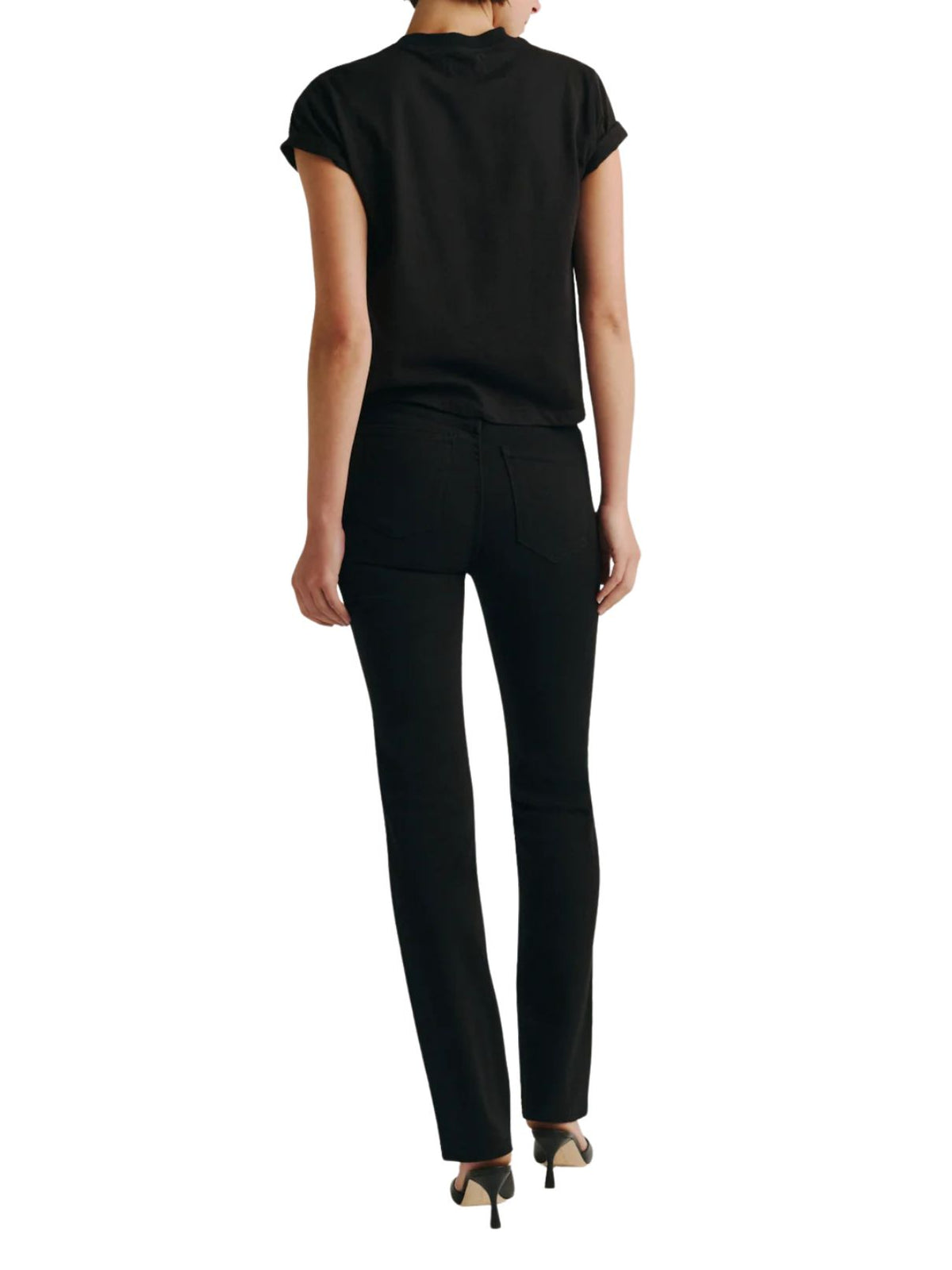 DL1961 Mara Straight Mid Rise Instasculpt™ 31" Jeans in Black