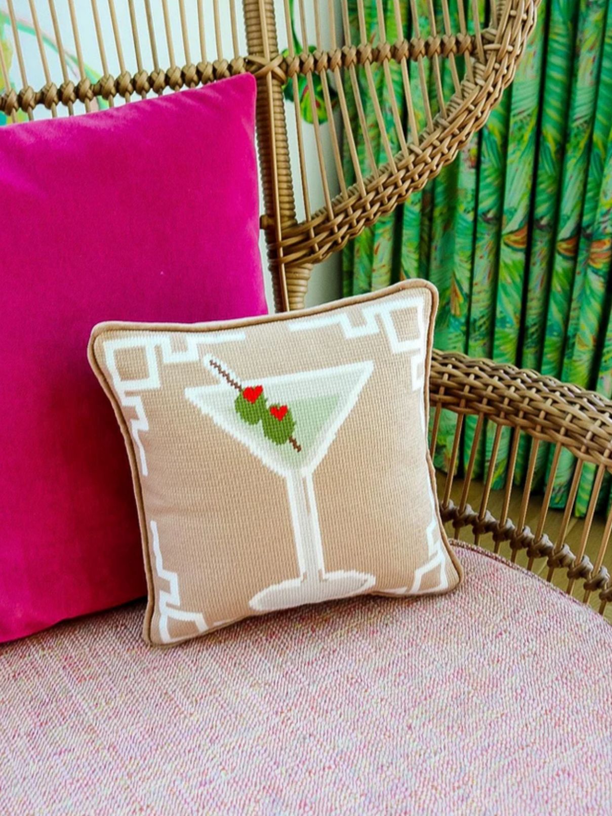 Dirty Martini Pillow in Camel