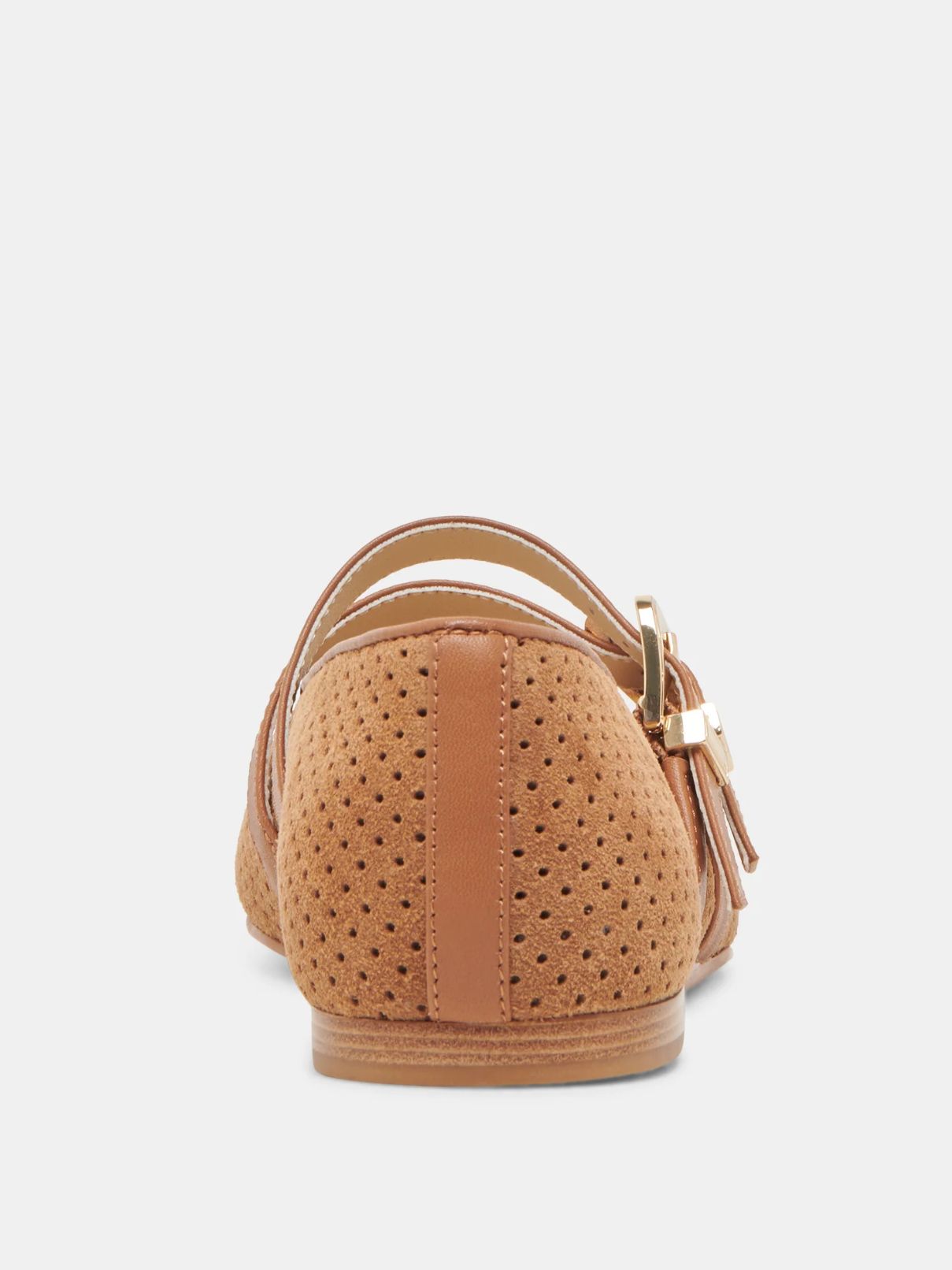 Dolce Vita Baylee Flat in Perforated Pecan Suede