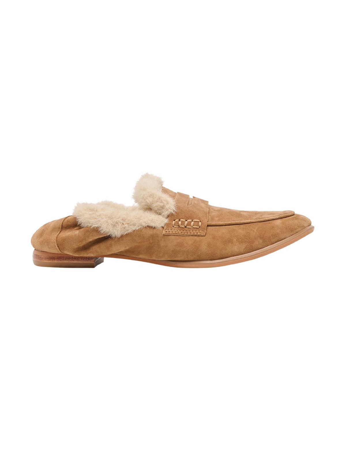 Dolce Vita Cloey Plush Loafers in Light Brown Suede