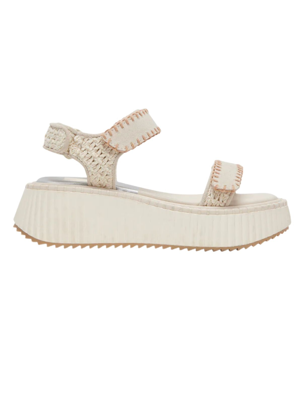 Dolce Vita Debra Sandal in Ivory Suede Leather