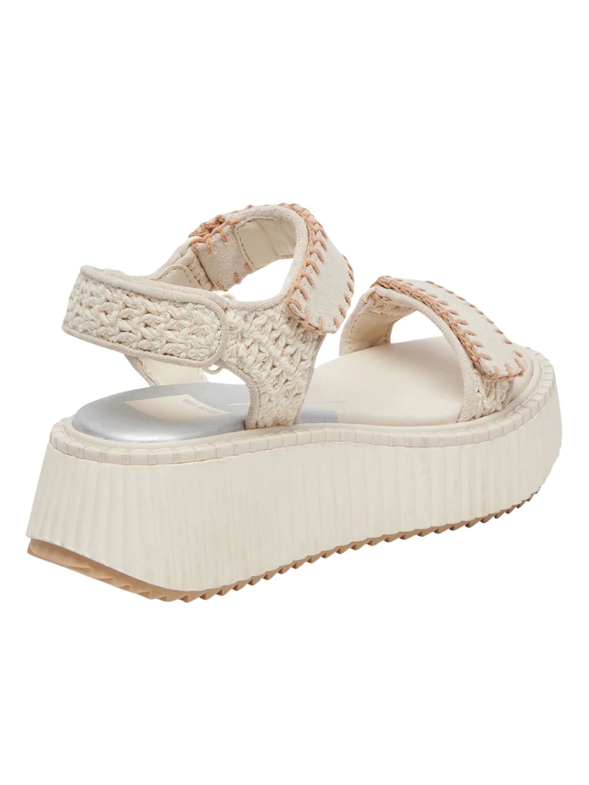 Dolce Vita Debra Sandal in Ivory Suede Leather