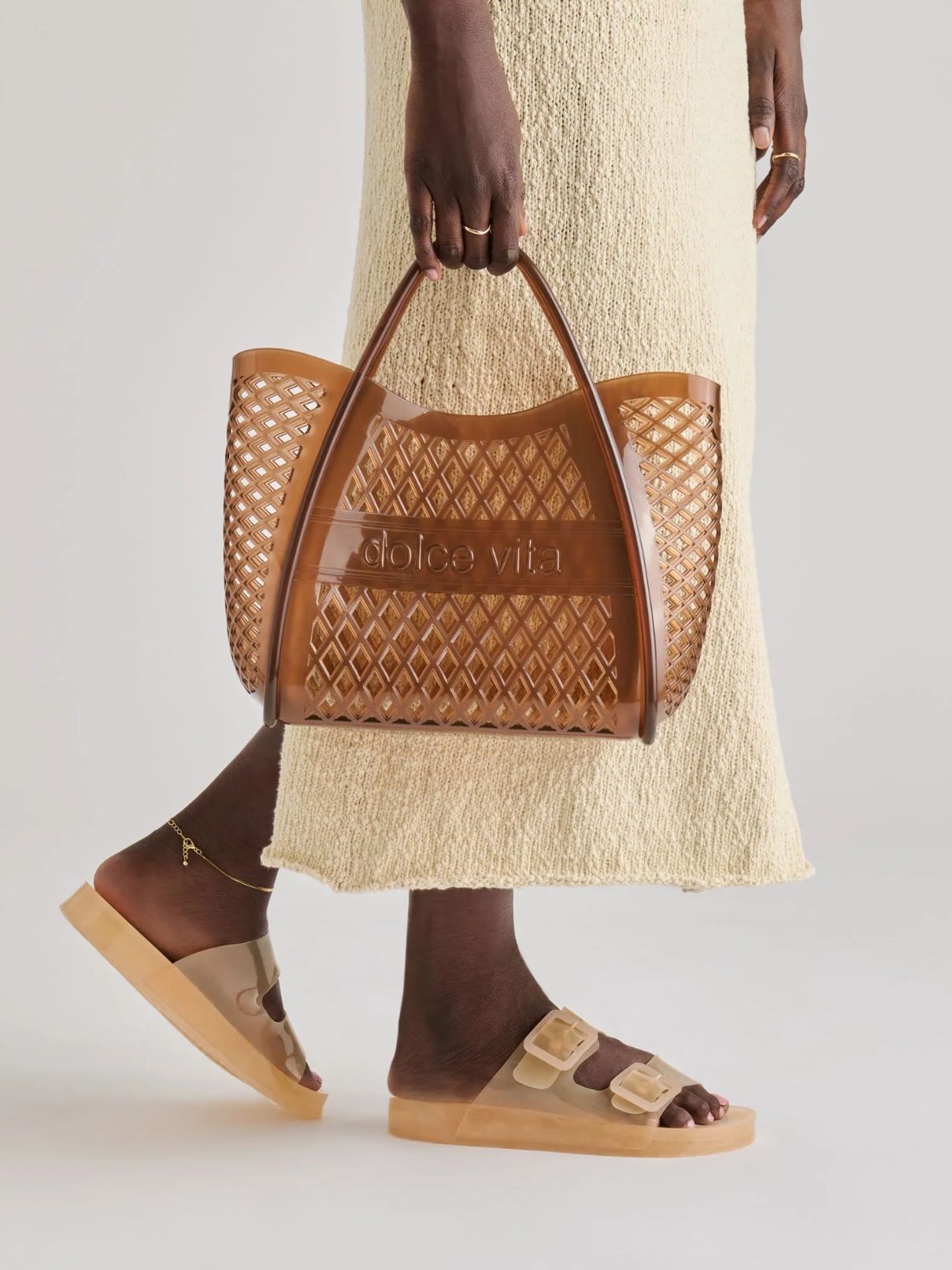 Dolce Vita Julio Sandal in Praline Vinyl