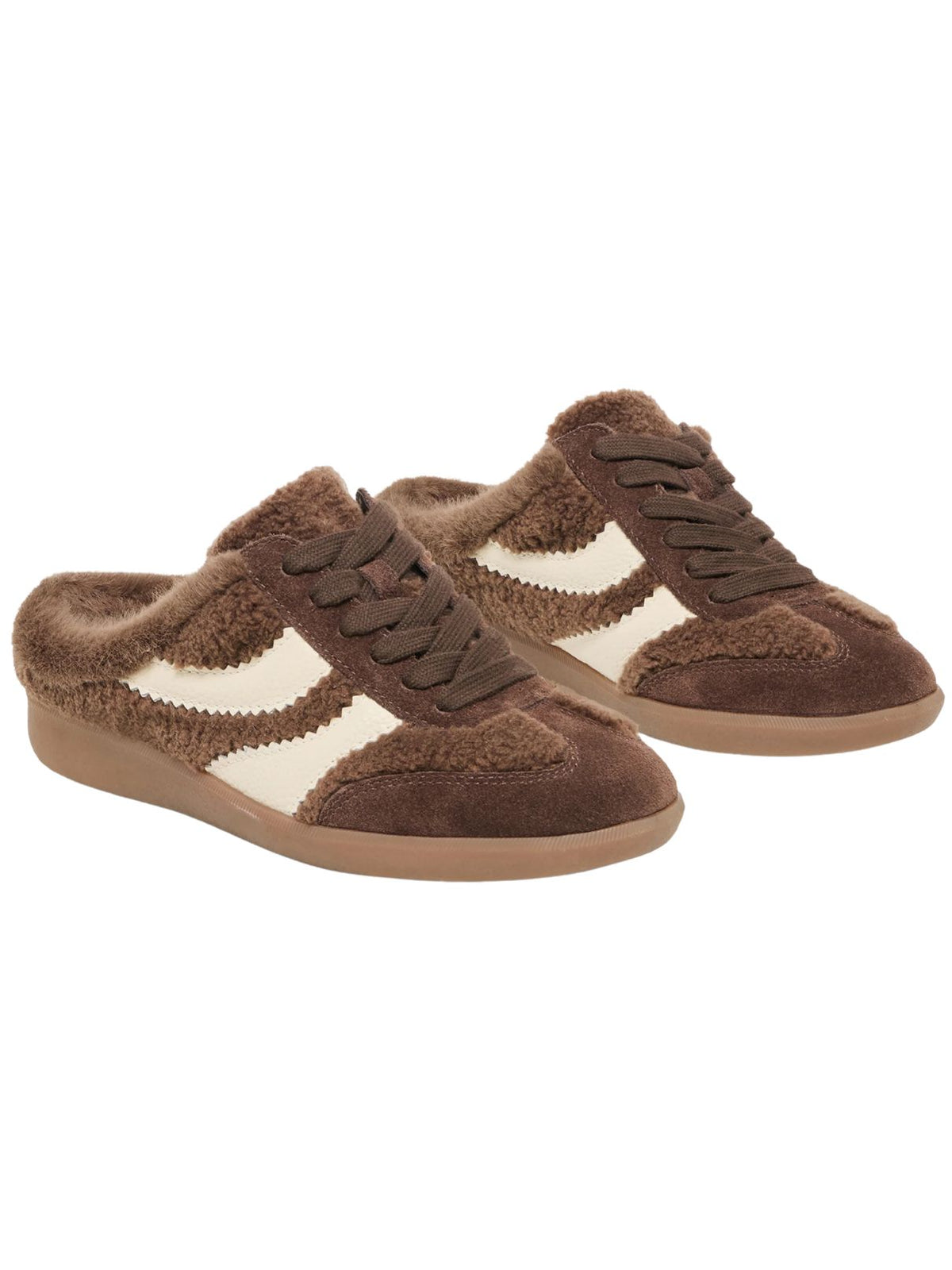 Dolce Vita Merit Slide Plush Sneakers in Dark Brown
