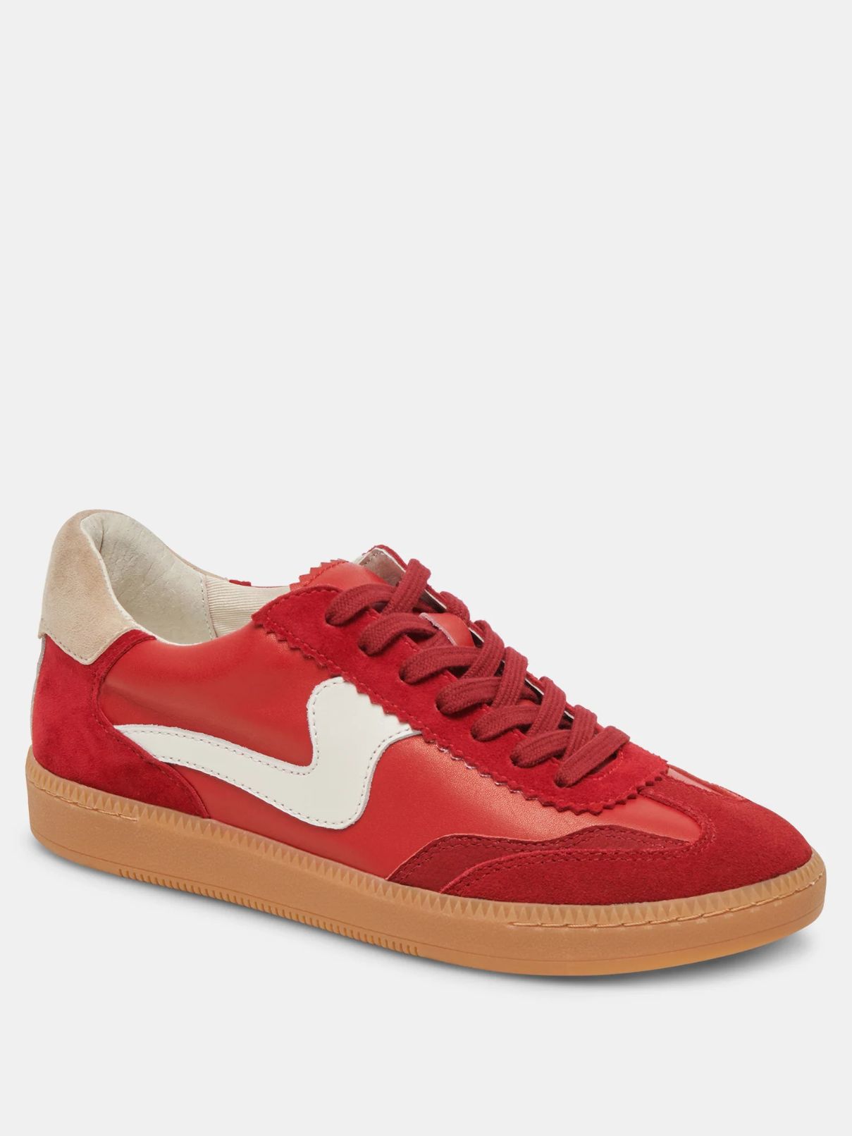 Dolce Vita Notice Sneaker in Crimson Suede