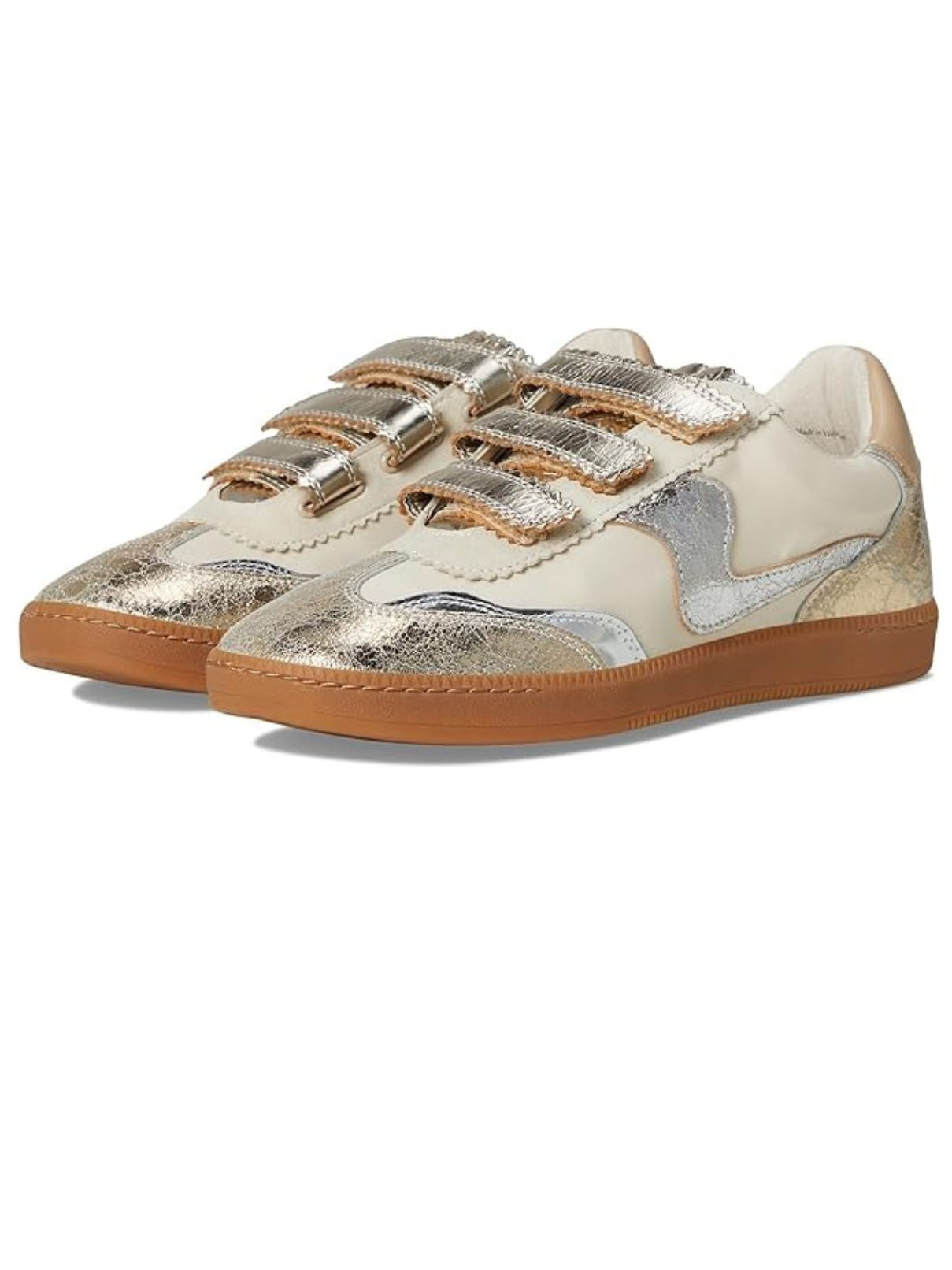 Dolce Vita Notice Velcro Sneaker in Silver/Gold