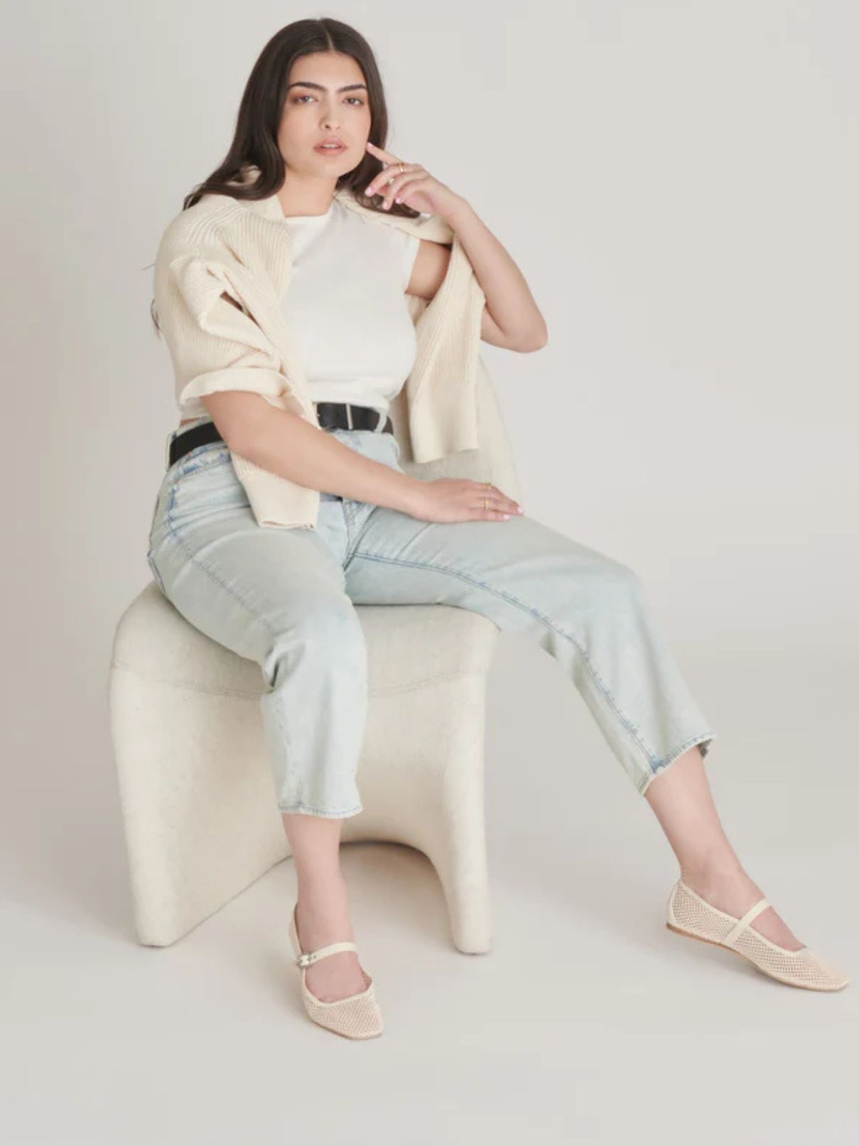 Dolce Vita Rodni Mesh Flat in Creme Woven
