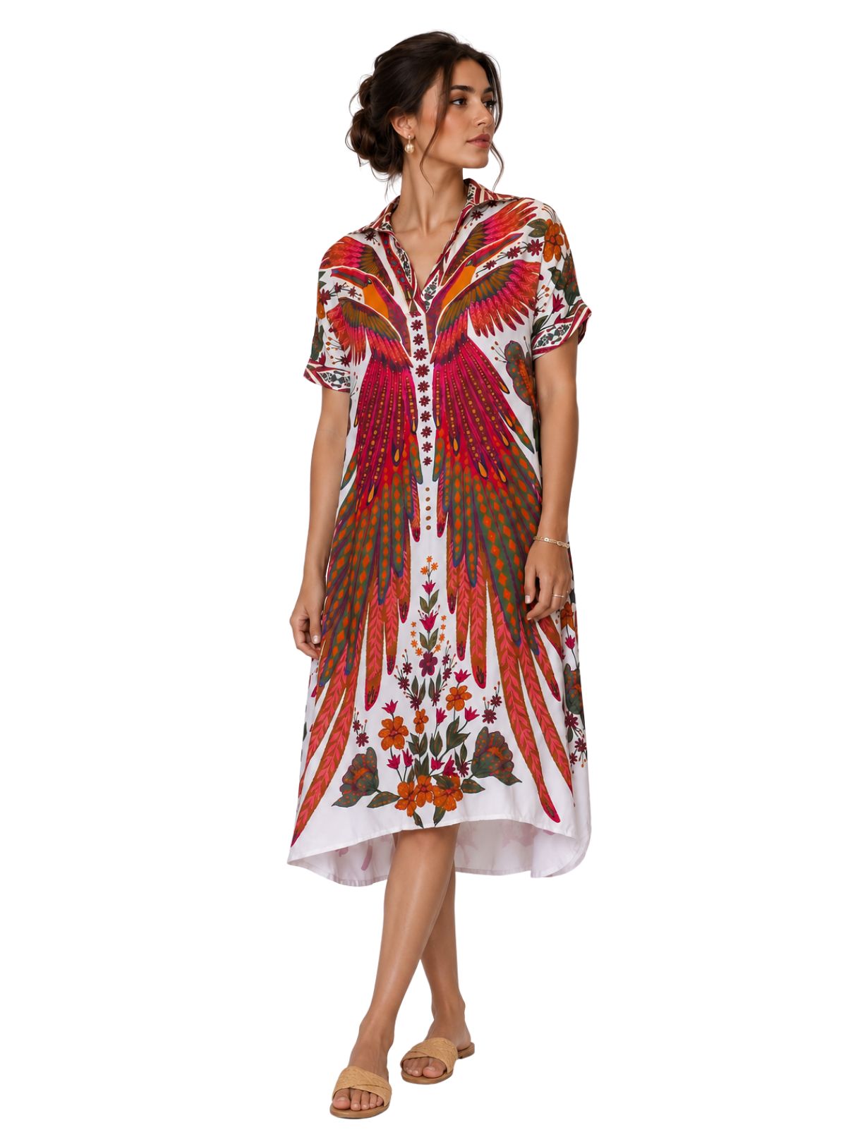 Dolma Tallulah Dress in Beige/Plum