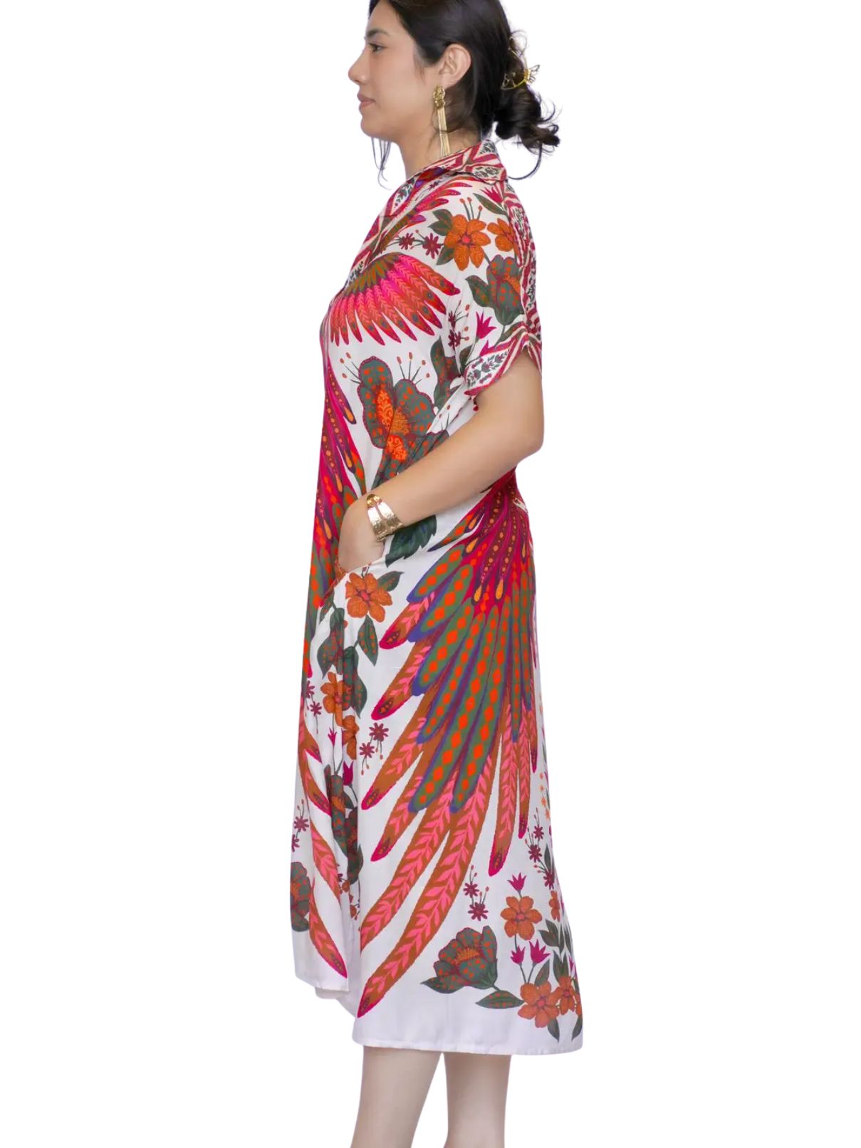 Dolma Tallulah Dress in Beige/Plum