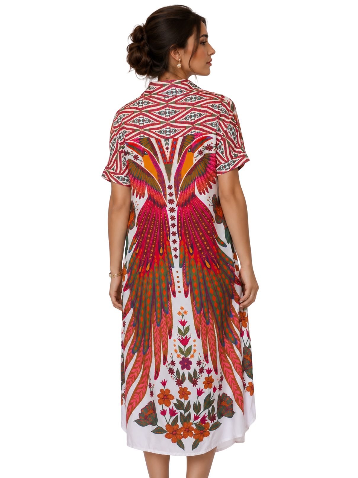 Dolma Tallulah Dress in Beige/Plum