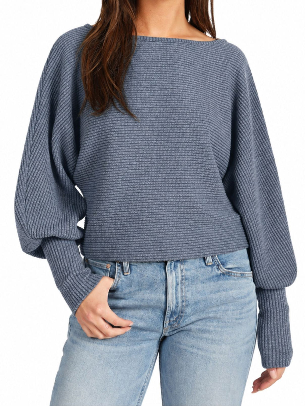 Dylan Andie Dolman Top in Denim