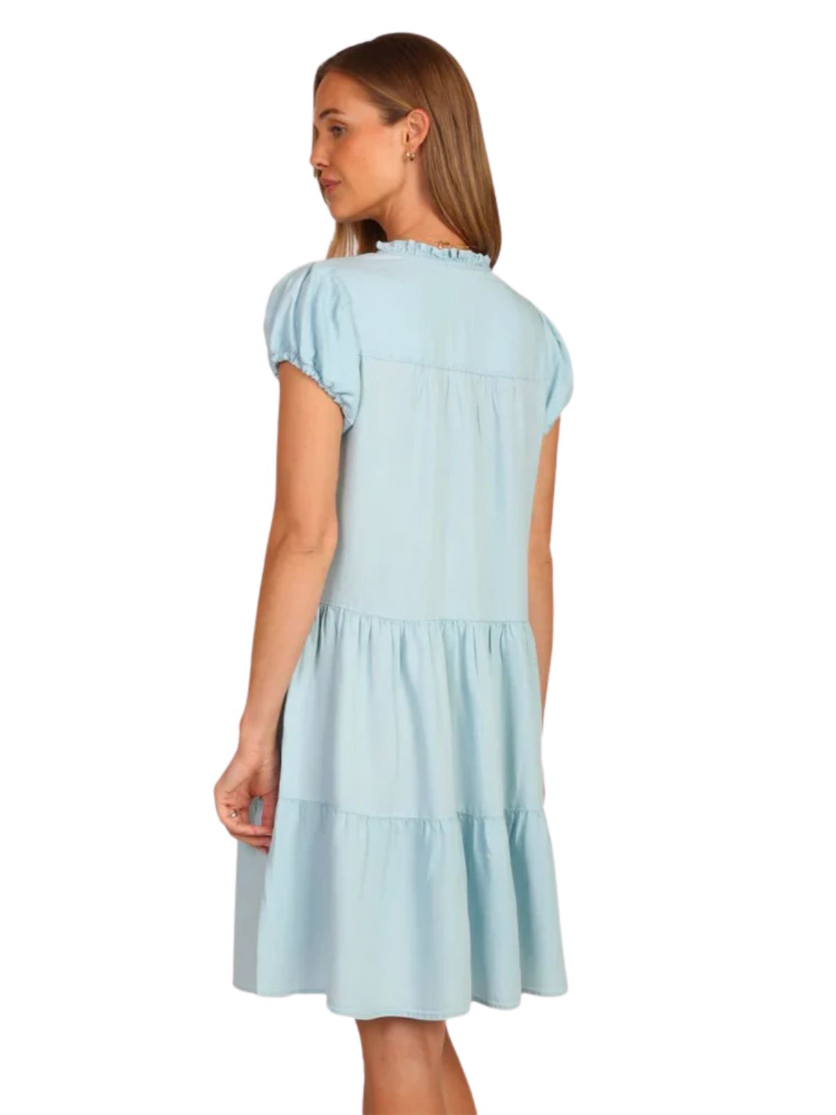 Dylan Frankie Dress in Lt Faded Denim