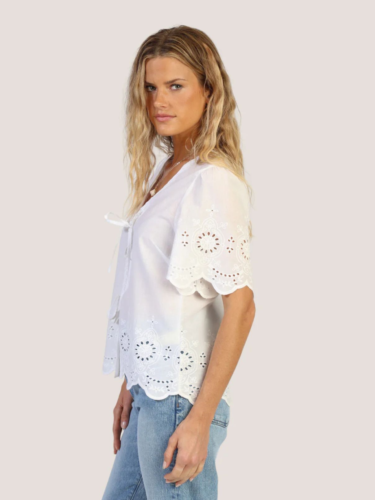 Dylan Olivia Top in White