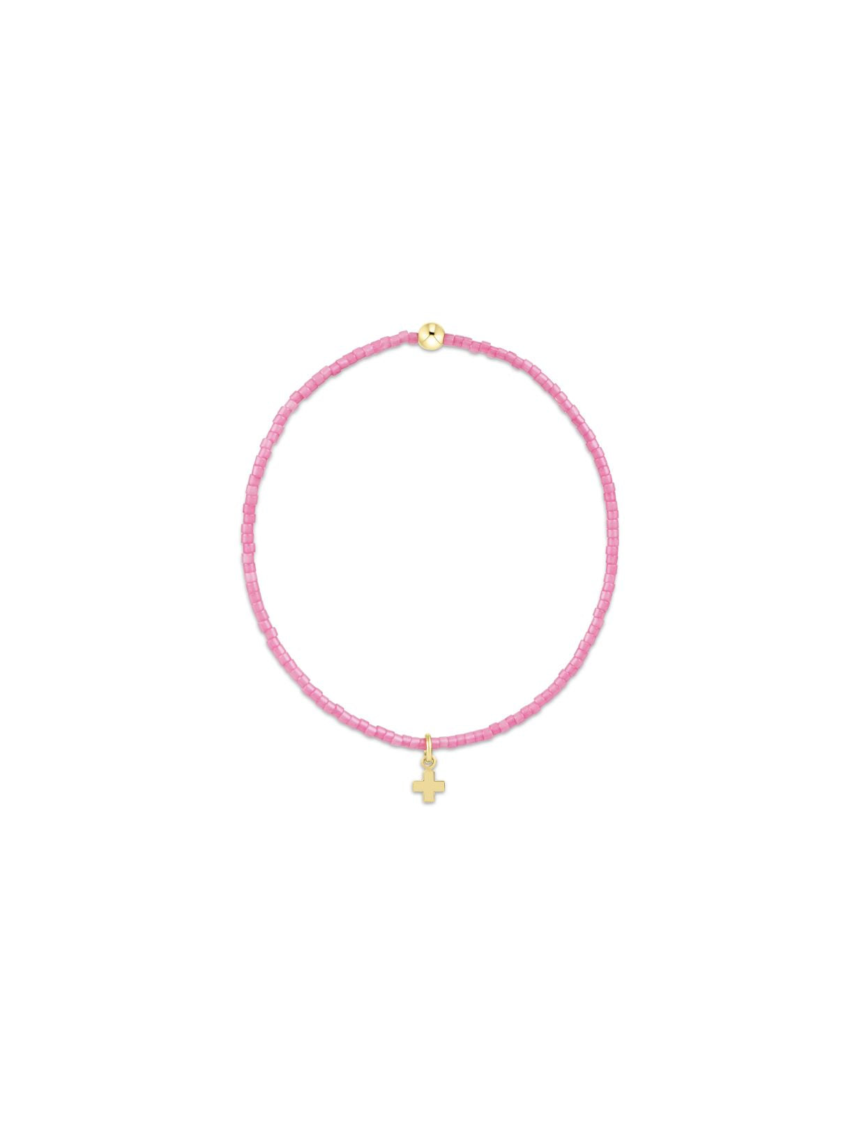 E Newton Hope Cross Charm Bracelet in Bubblegum