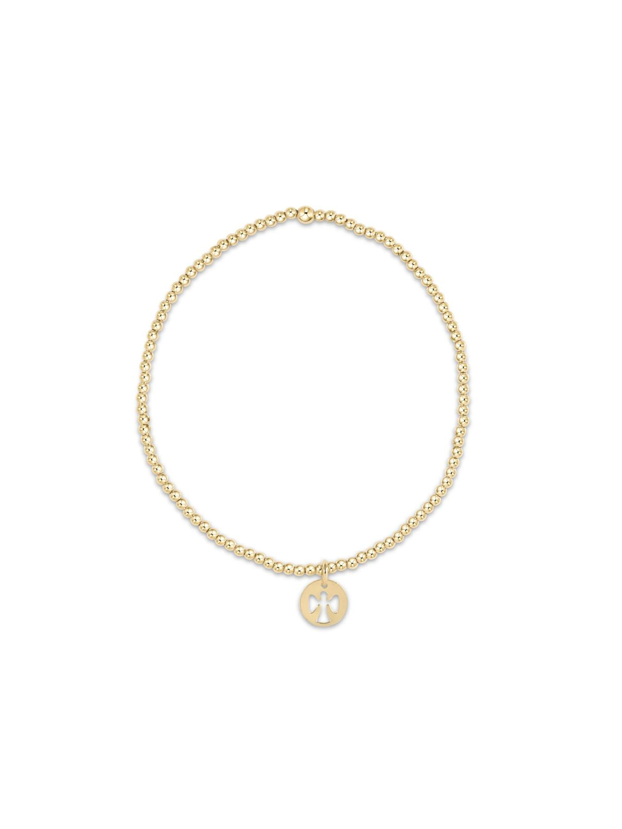 Enewton Classic Gold 2mm Bracelet – Guardian Angel Small Gold Disc
