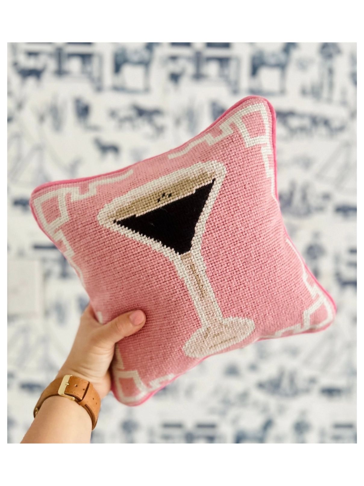 Espresso Martini Pillow in Pink