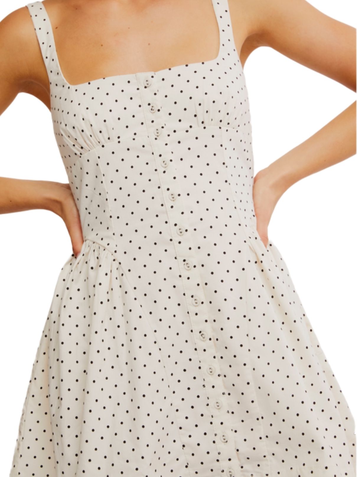 Free People Astrid Mini Printed Dress in Ivory