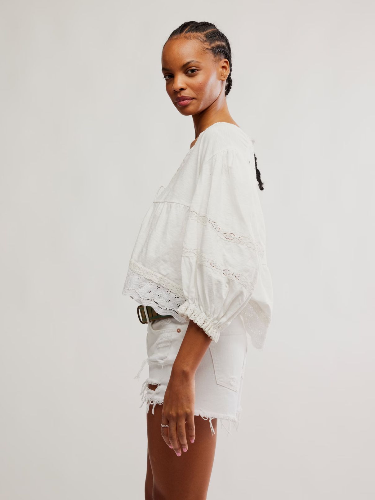 Free People Bowie Reversible Top in Ivory