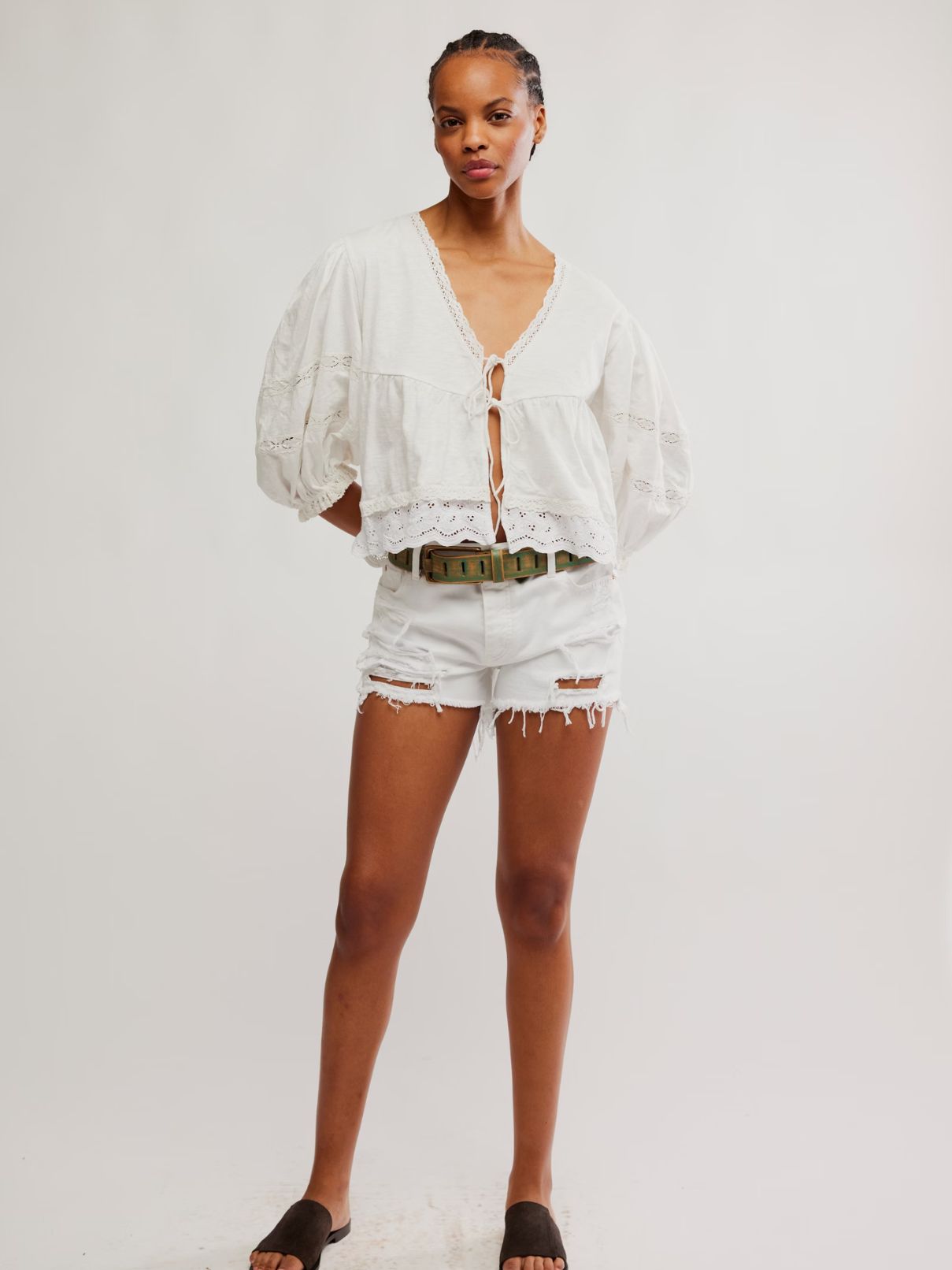 Free People Bowie Reversible Top in Ivory