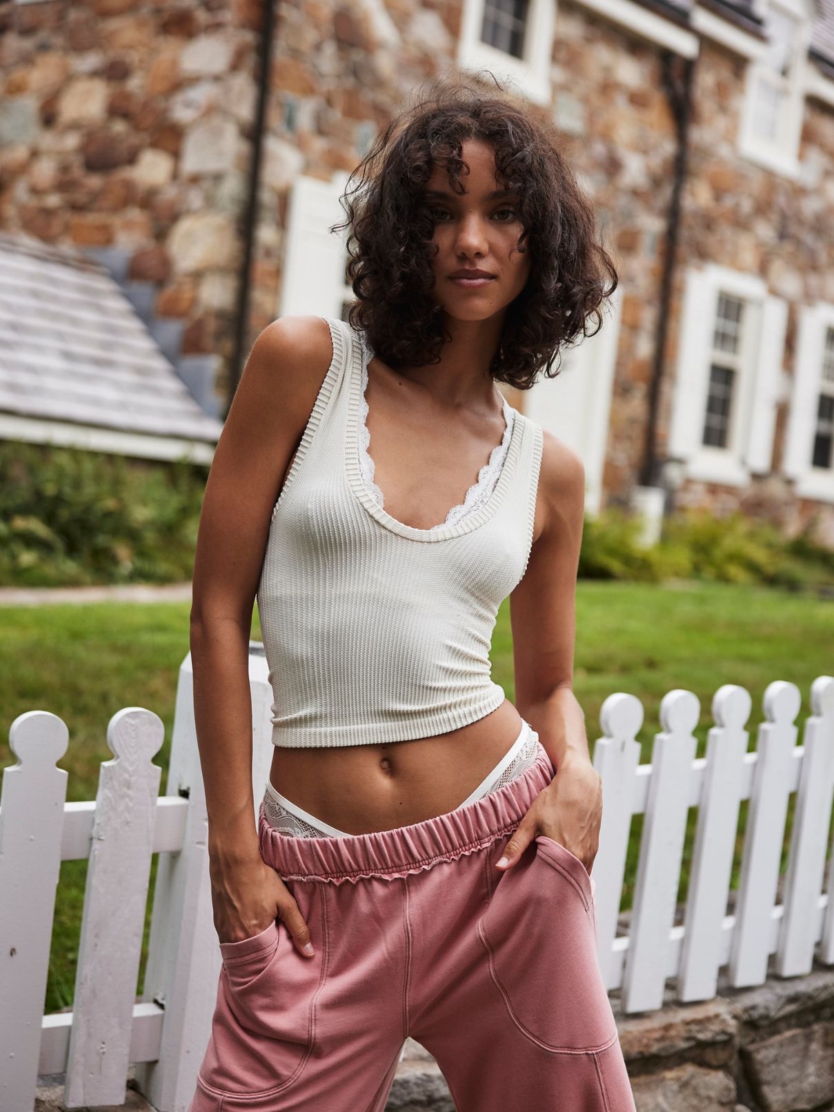 Free People Clean Slate Tank in Ecru