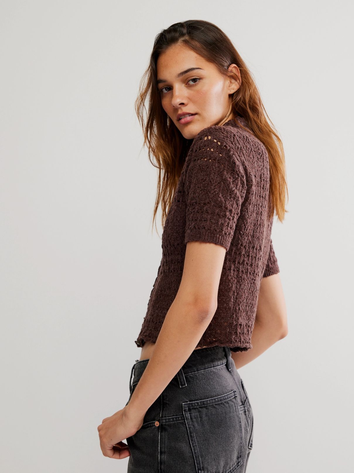 Free People Daylight Cardigan in French Chocolate
