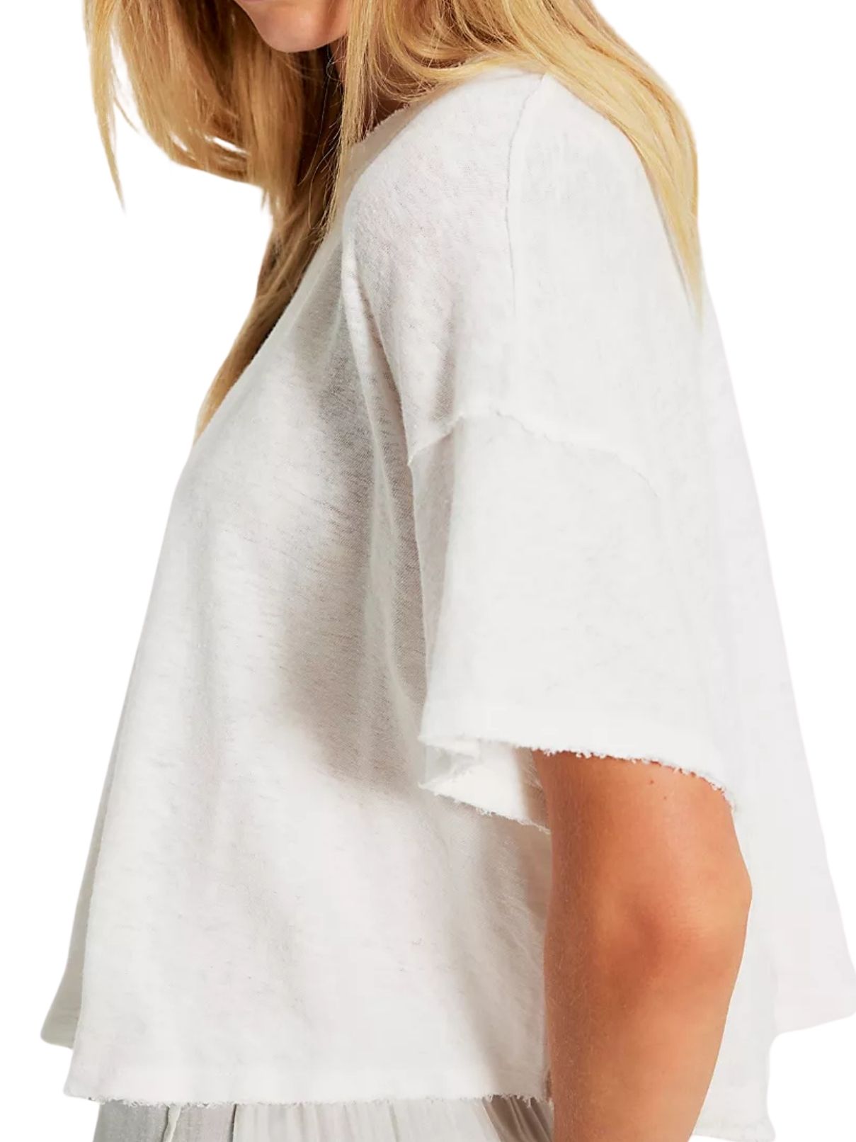 Free People Elsie Swing Tee in Whisper White
