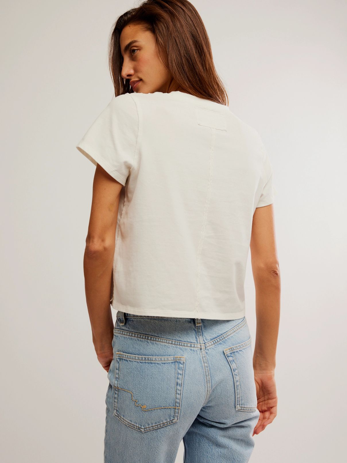 Free People Everyday Tee in Ivory