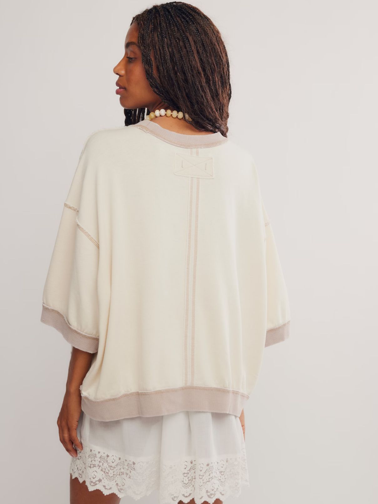 Free People Everything Pullover in Nilla Cream