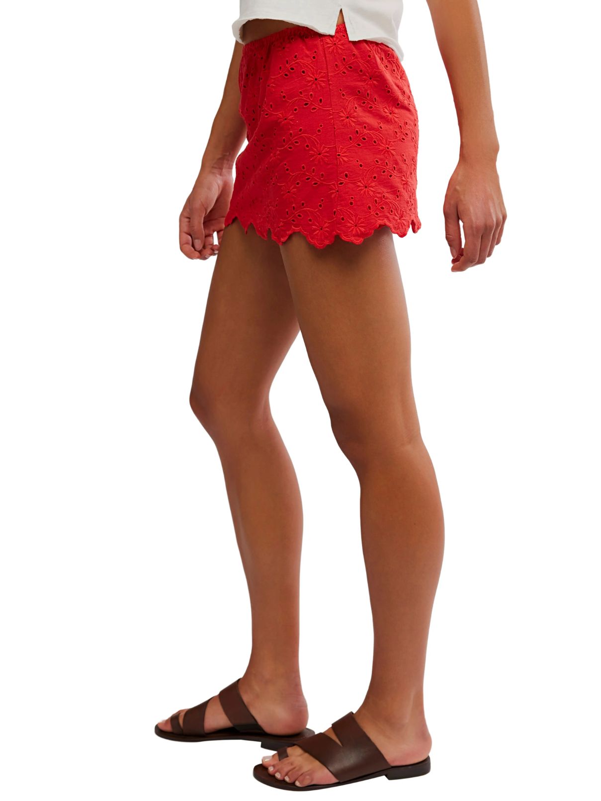 Free People Eyes On You Skort in High Risk Red