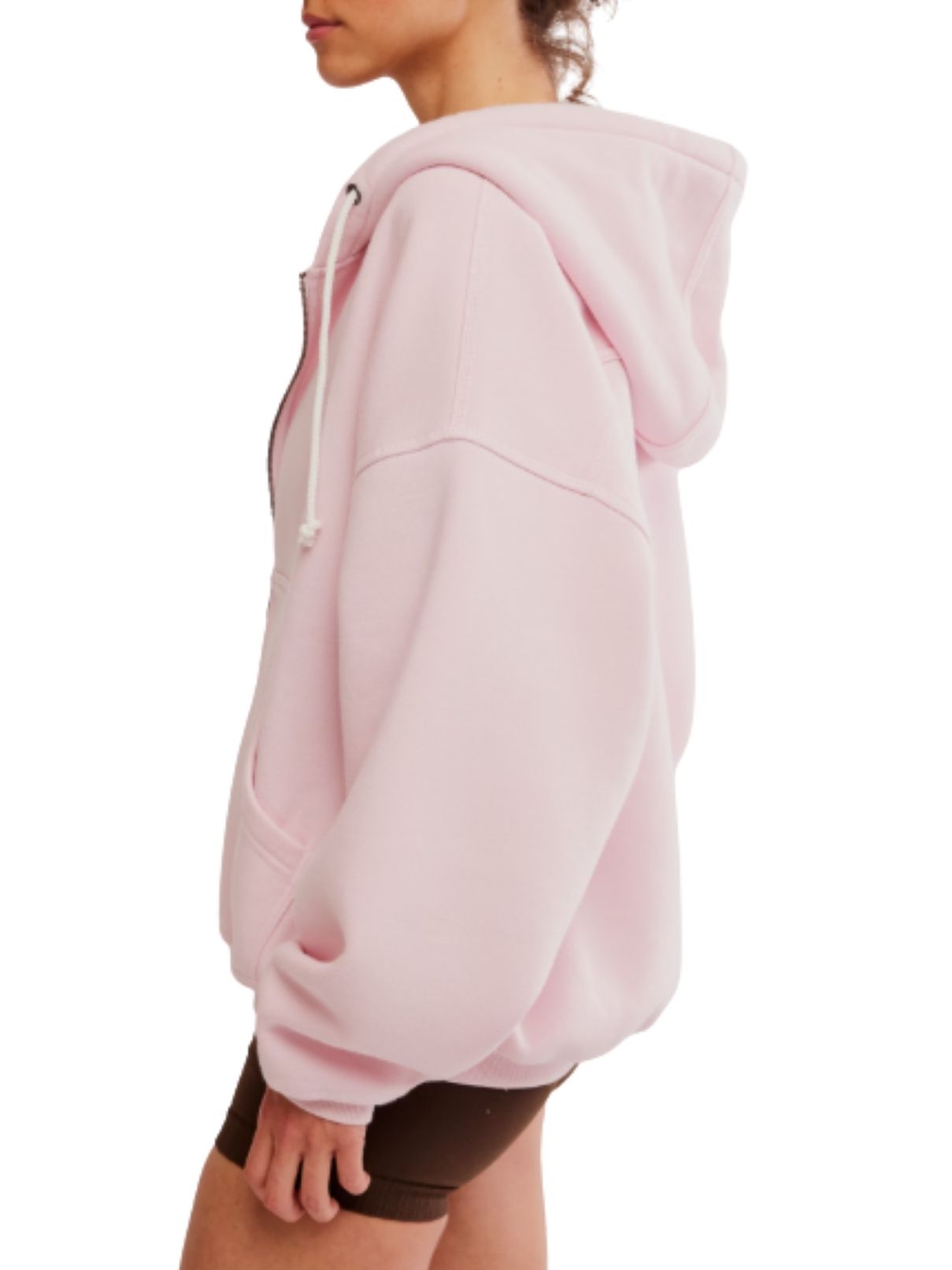 Free People Final Call Zip Up – Pinky Fuchsia