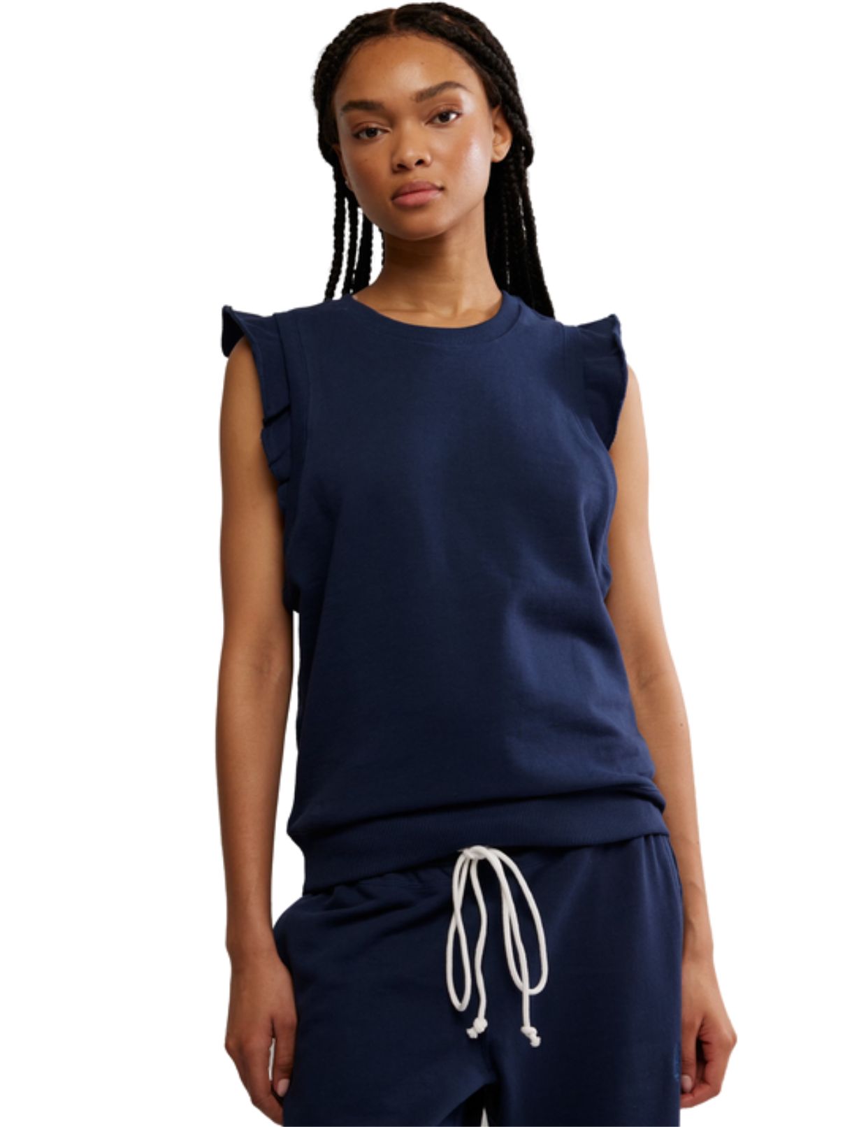 Free People Flutter Tank in Midnight Navy