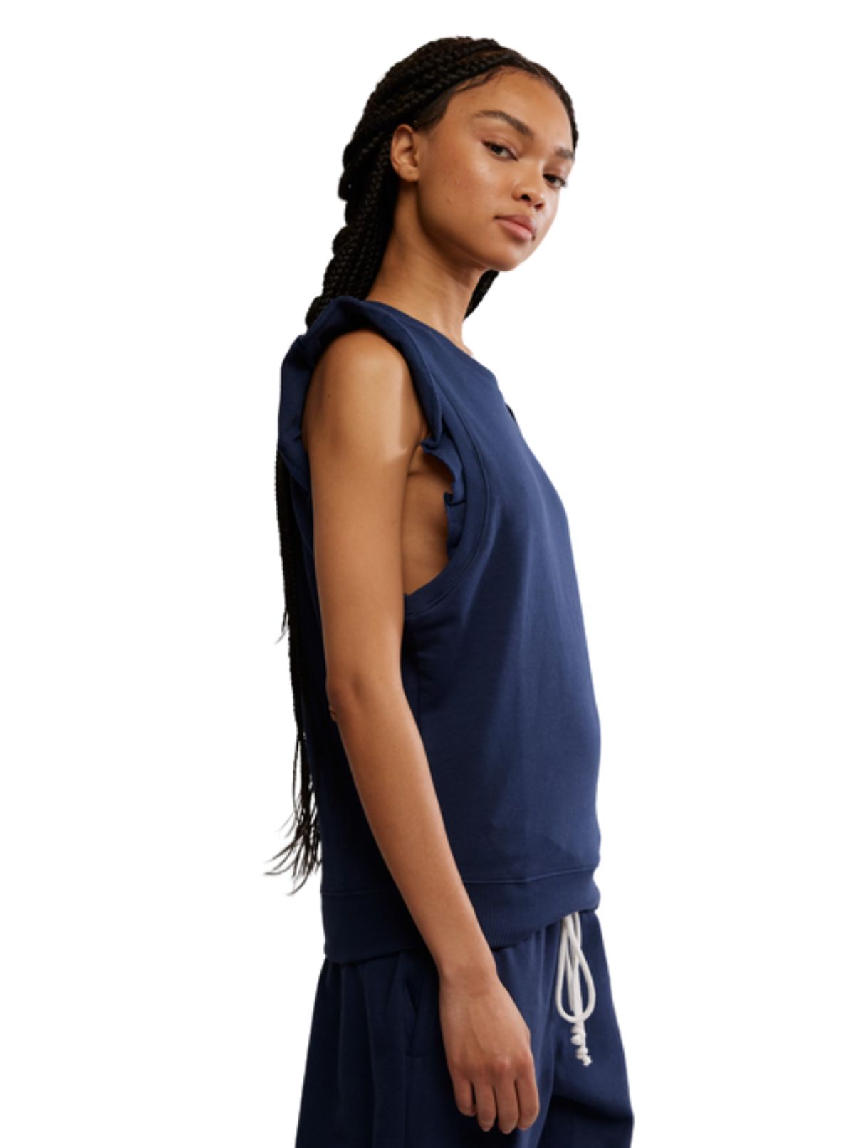 Free People Flutter Tank in Midnight Navy