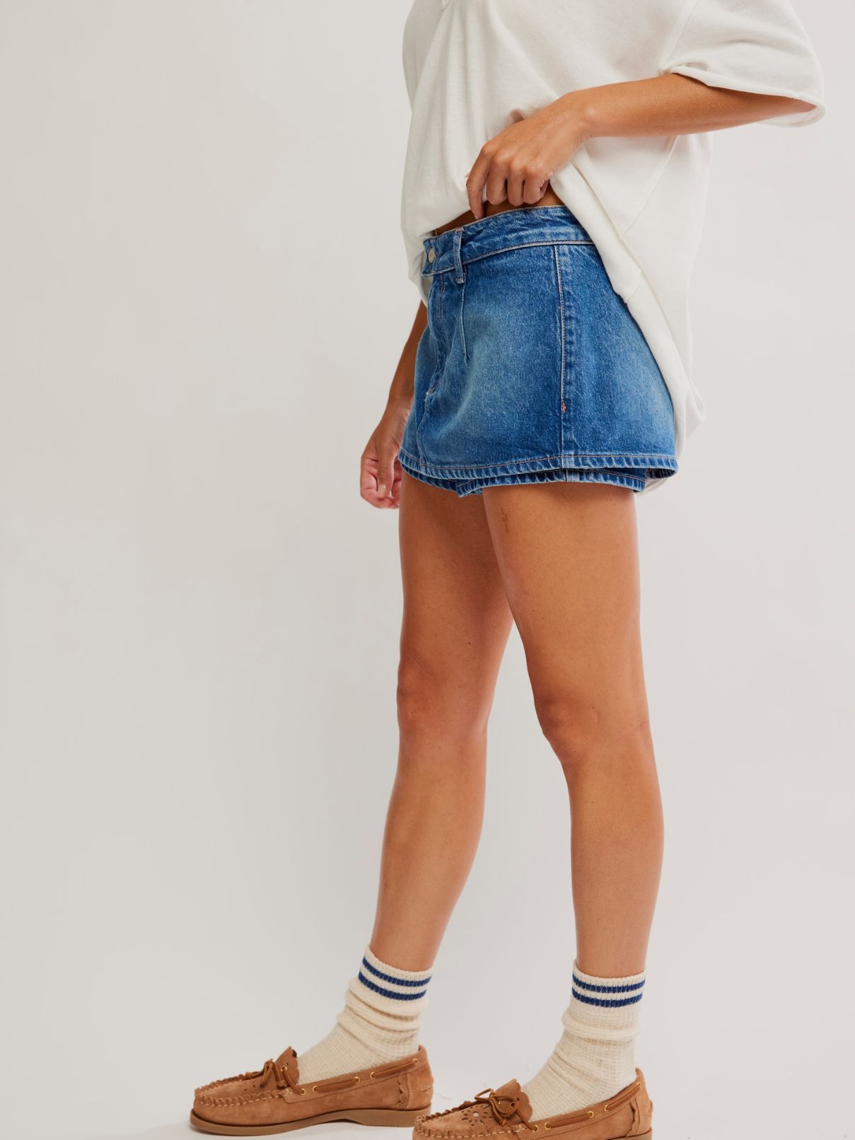 Free People Galavanting Skort in Blue Rebel