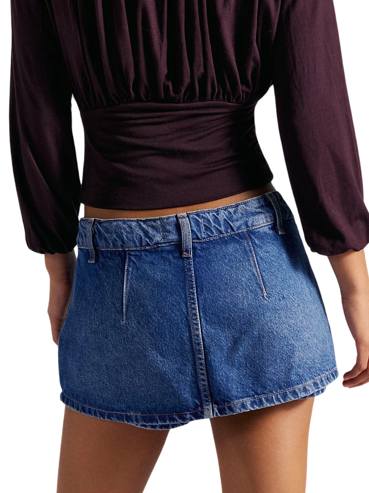 Free People Galavanting Skort in Blue Rebel