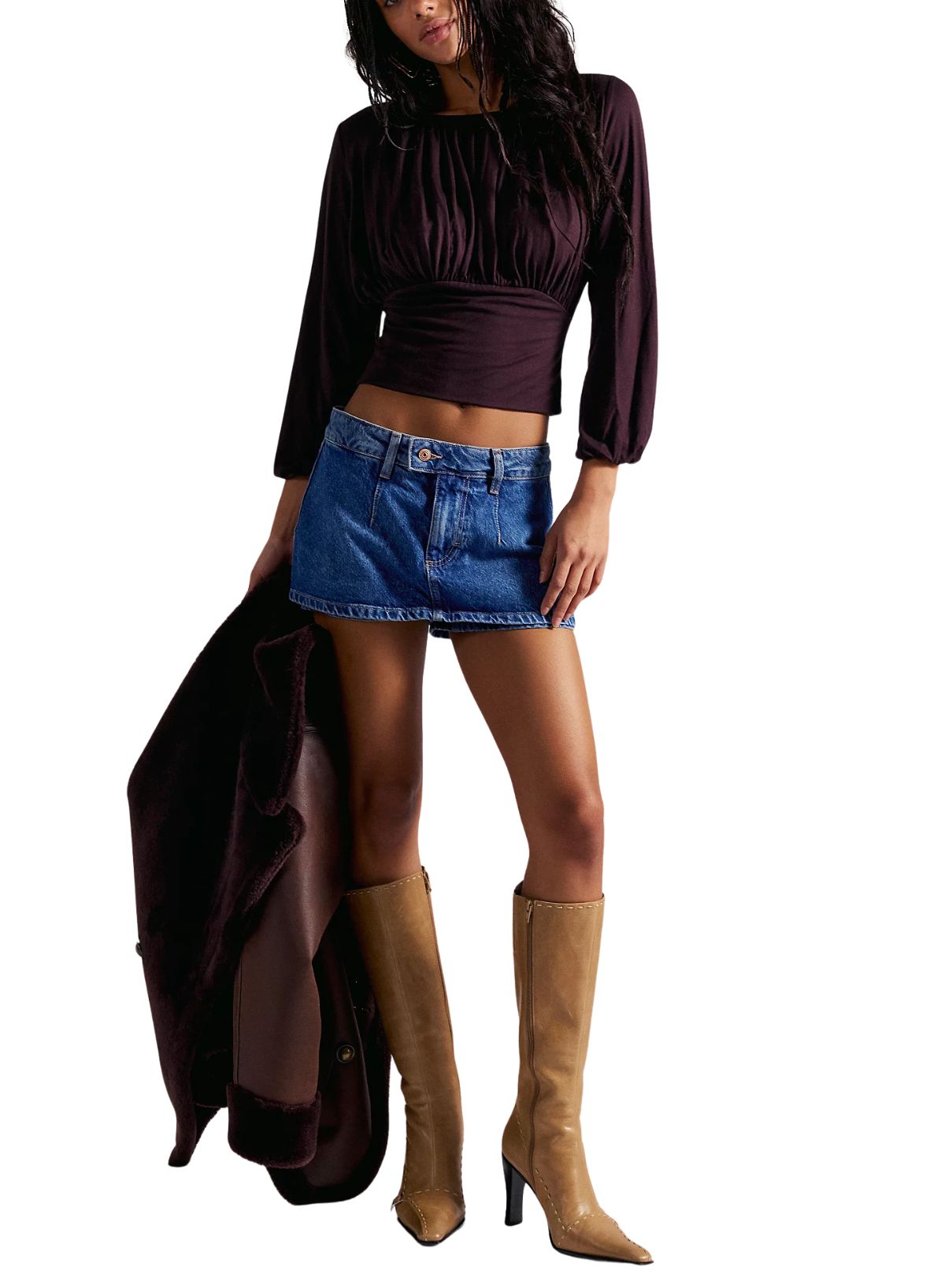 Free People Galavanting Skort in Blue Rebel