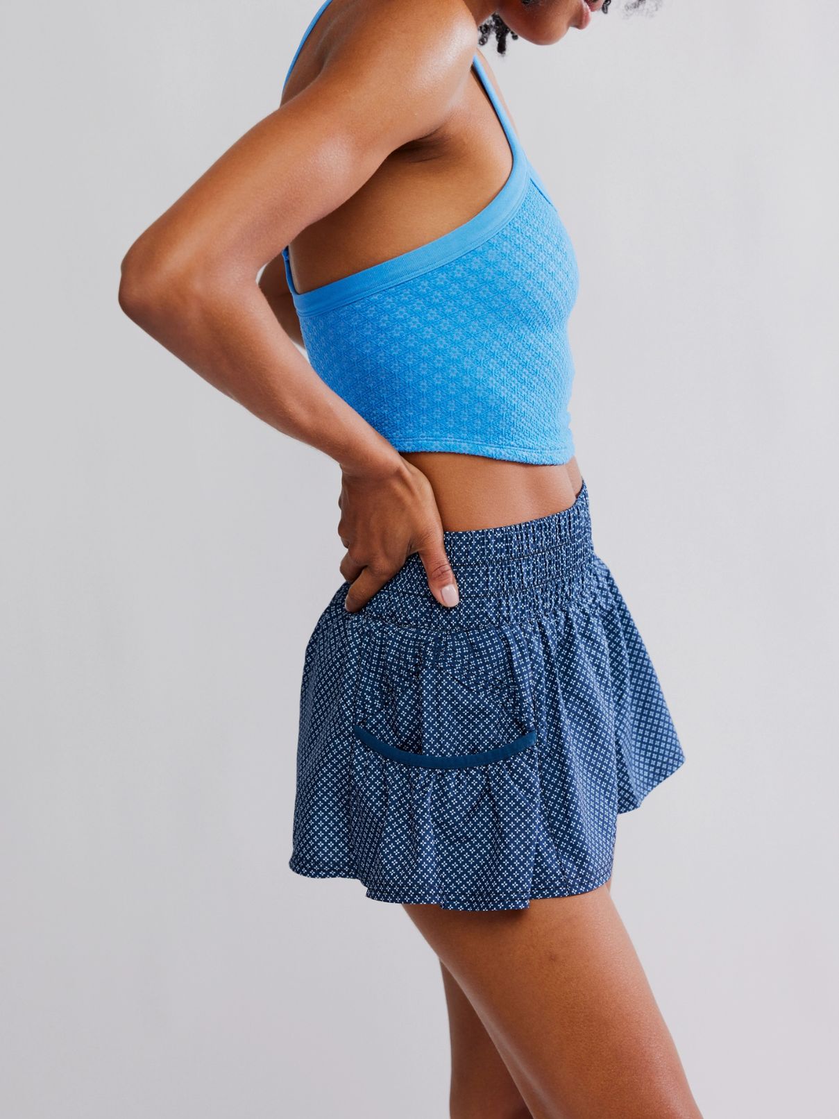 Free People Get Your Flirt On in Summit Frost Print