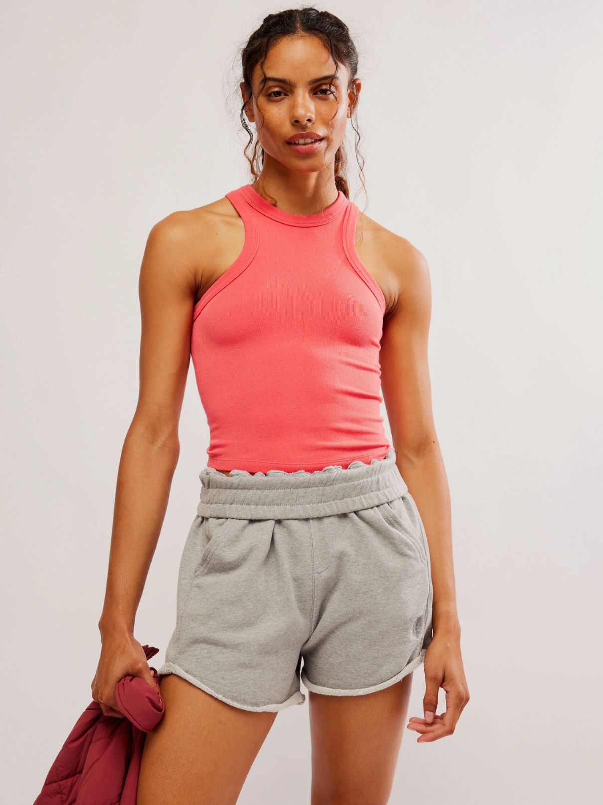 Free People Go To Hi Neck Cami in Electric Sunset