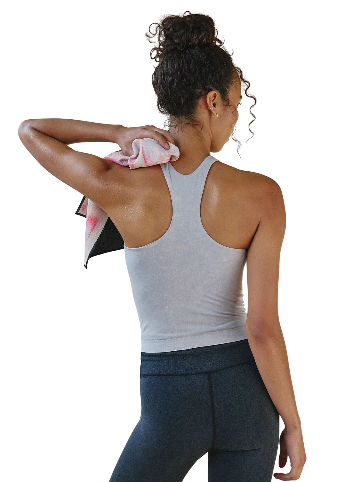 Free People Go To Smooth Square Neck Cami in Washed Ice Gray
