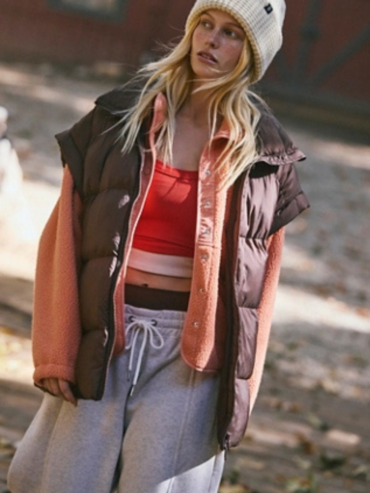 Free People Hit The Slopes in Frosted Peach