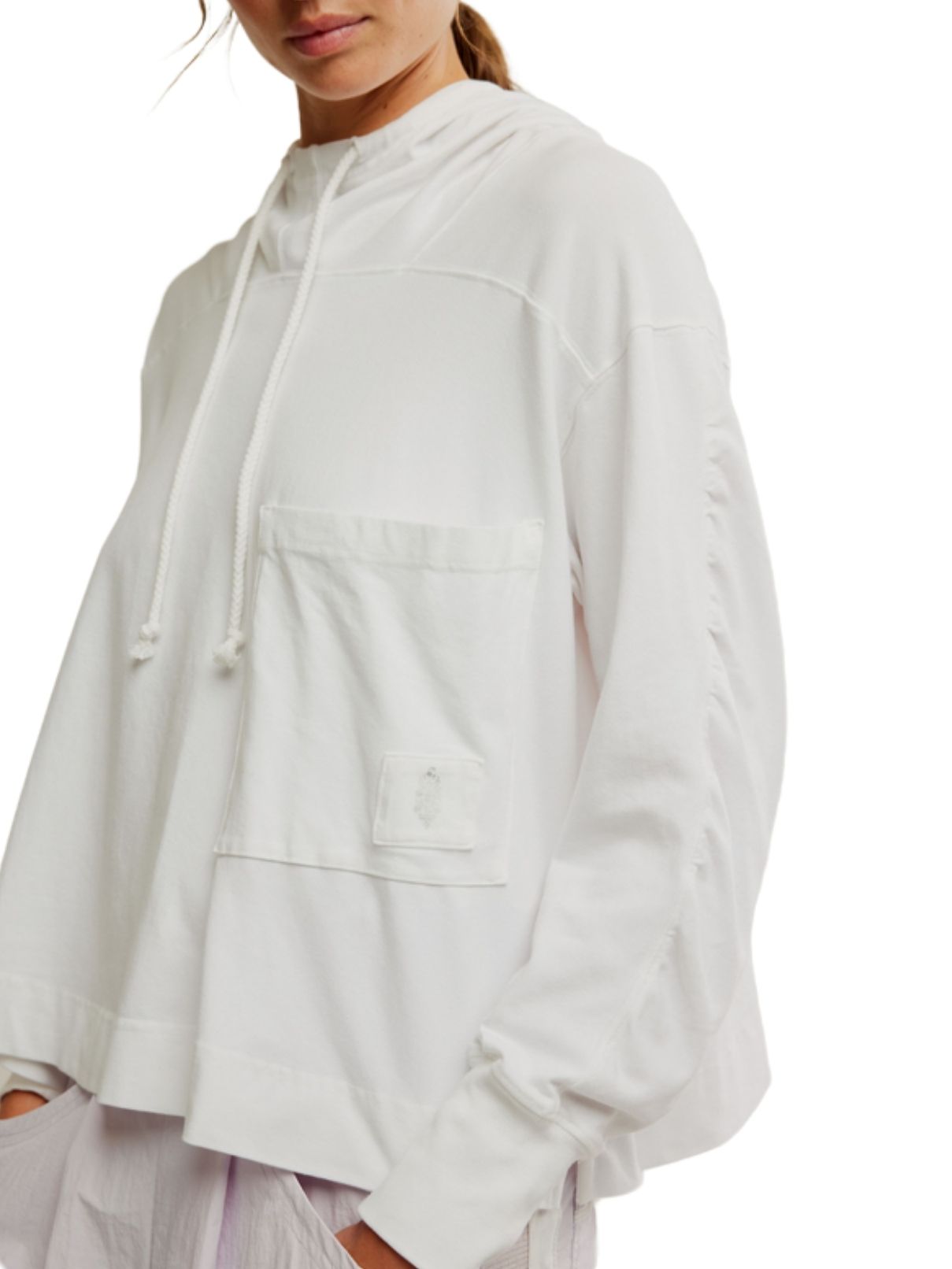 Free People Hot Shot Hoodie in White