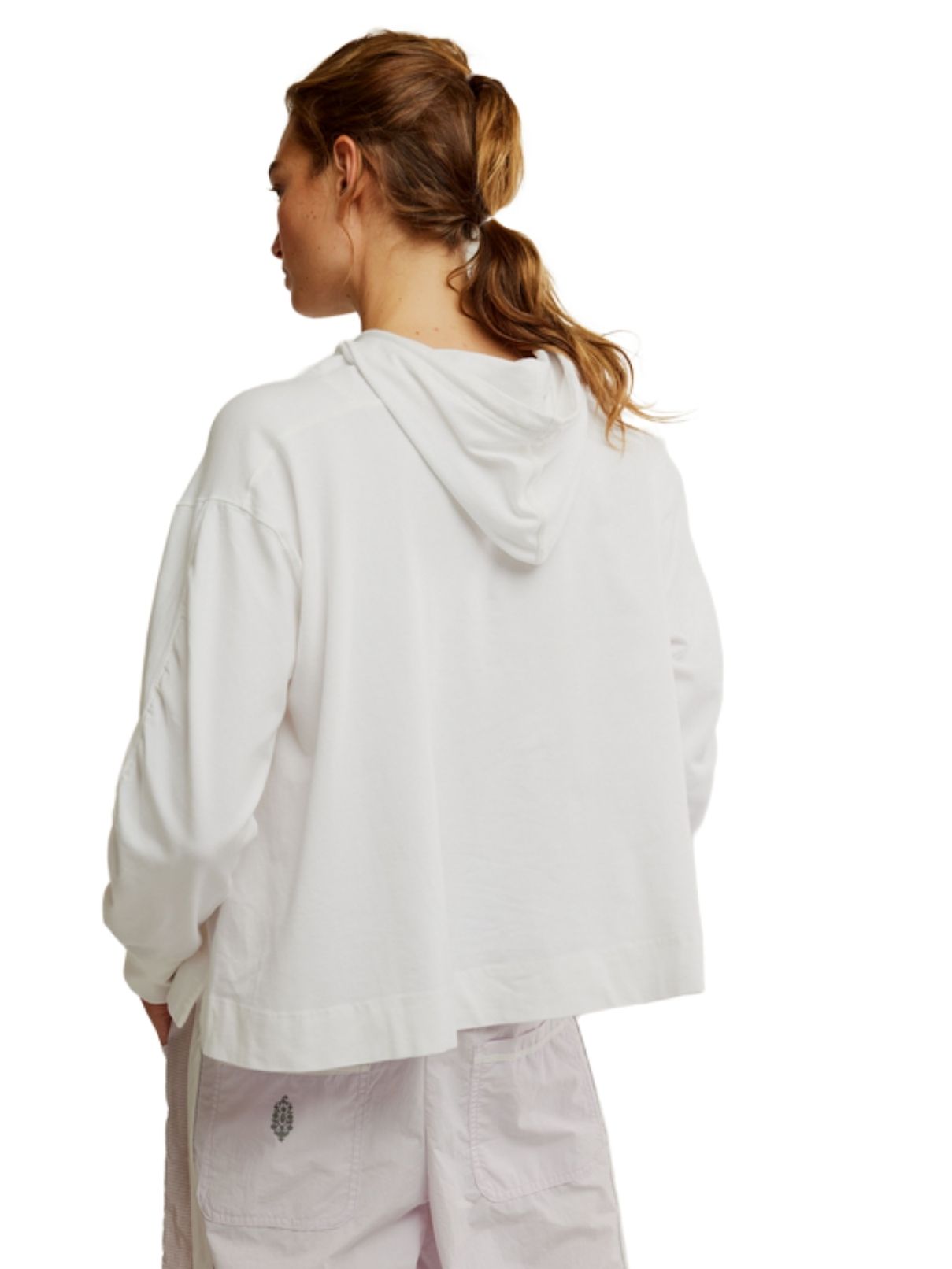 Free People Hot Shot Hoodie in White