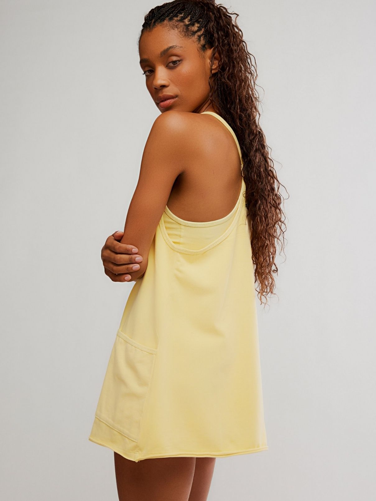 Free People Hot Shot Mini Dress in Sunny Yellow