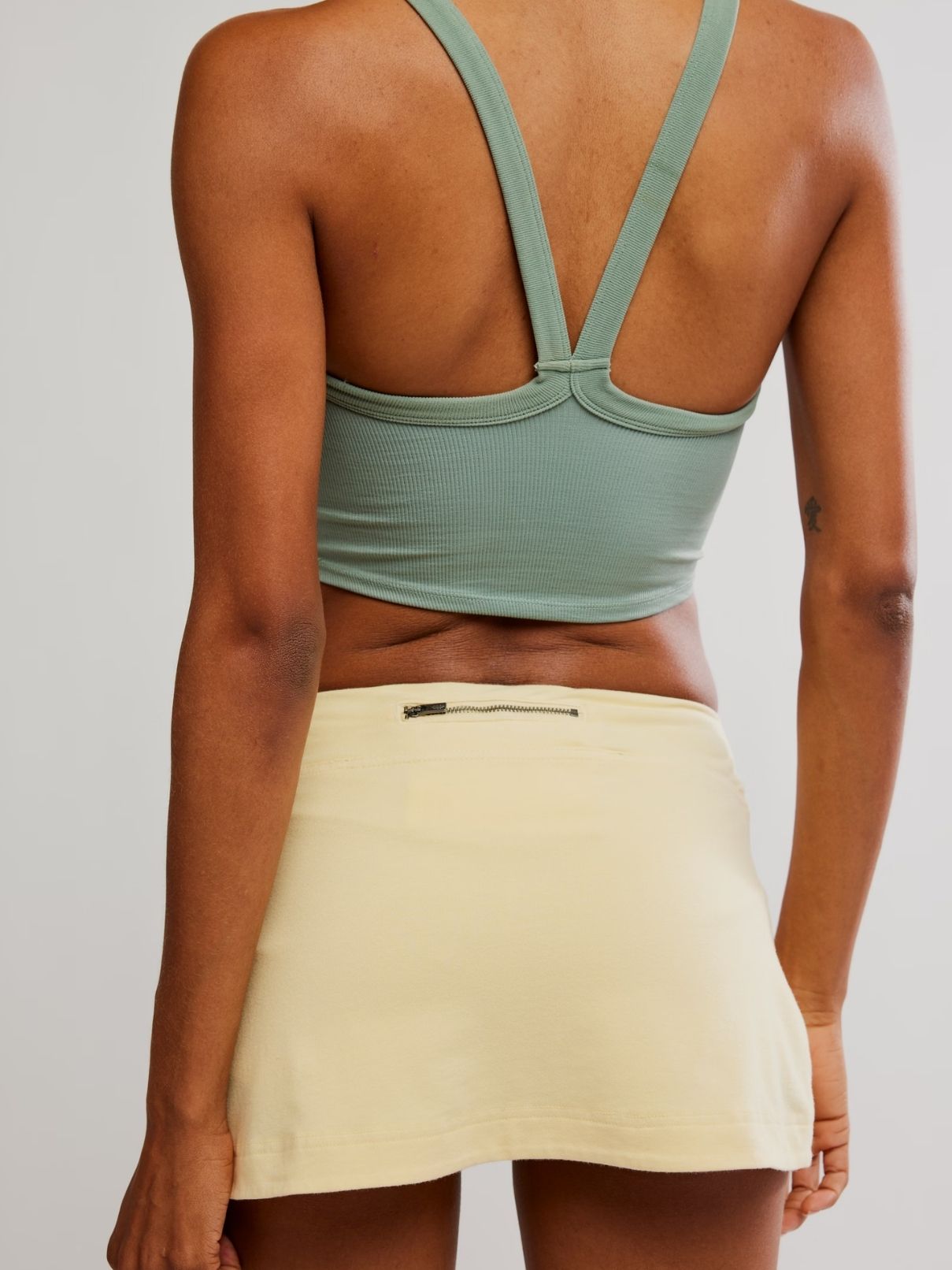 Free People Hot Shot Mini Skort in Sunny Yellow